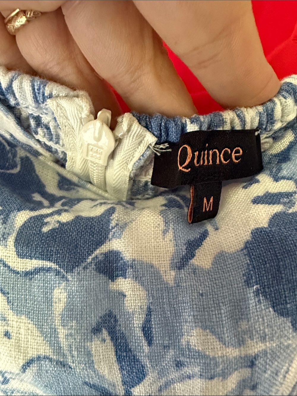 QUINCE 100% European Linen Fit and Flare Midi Dress size Large - Picture 6 of 9